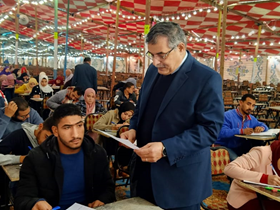 «المغربى» يواصل جولاته لتفقد الامتحانات بكليات جامعة بنها