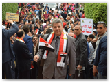 القاضي في مسيره حاشده لطلاب جامعه بنها اليوم: شباب مصر جدير بحمل أمانة مستقبل الوطن