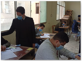 «الجيزاوى» يتفقد الامتحانات بكليات جامعة بنها ويشيد بالإجراءات الإحترازية داخل اللجان