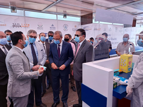Qalyoubia Governor and Benha University President open Drive-through Coronavirus Testing Center