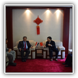 لقاء رئيس جامعة بنها ورئيس جامعة وسط الصين فى ووهان بالصين